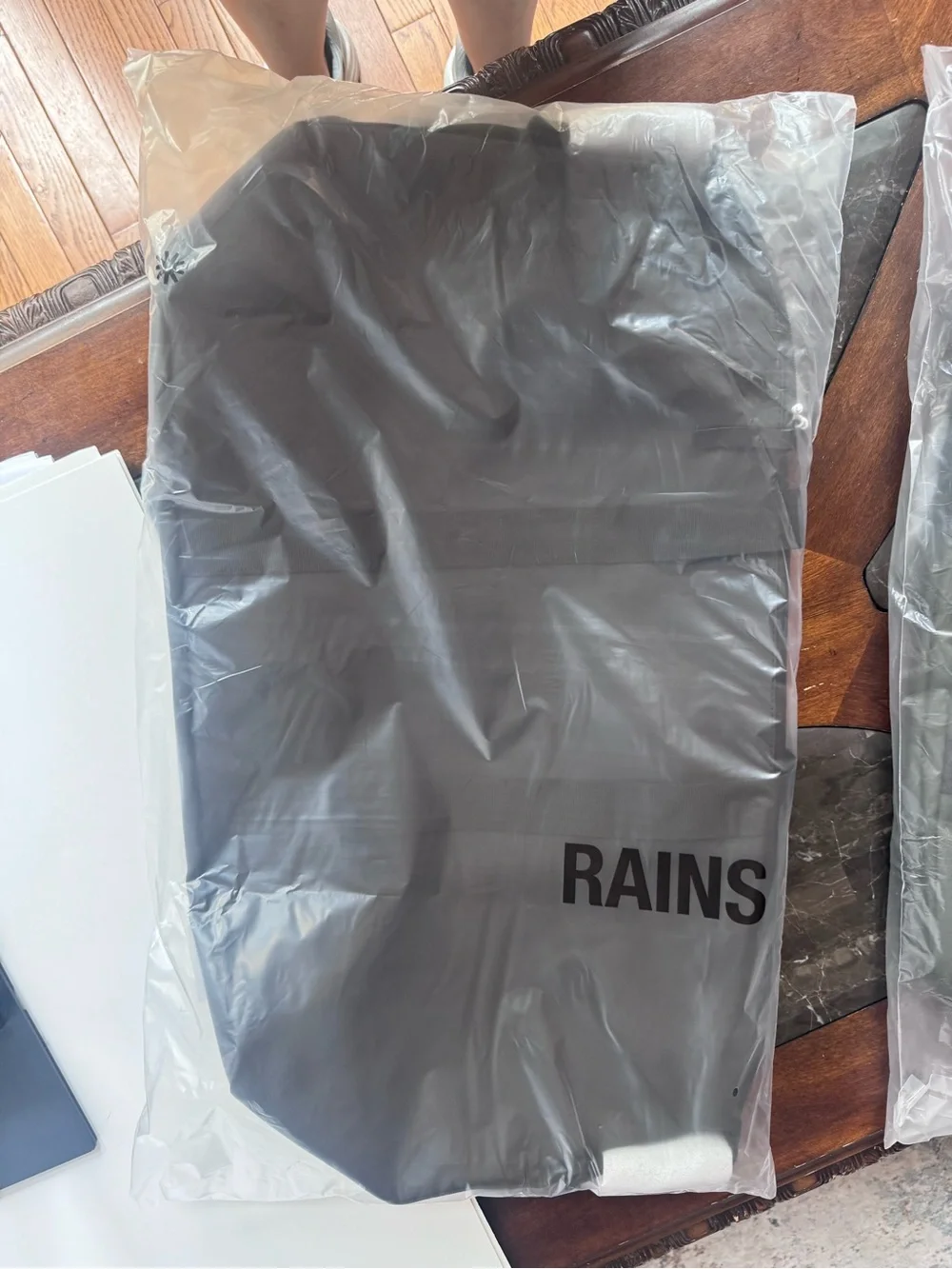 Rains Black Waterproof Duffel Bag Small
